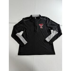 Texas Tech Champion Quarterback Zip Sweater Black Size Medium